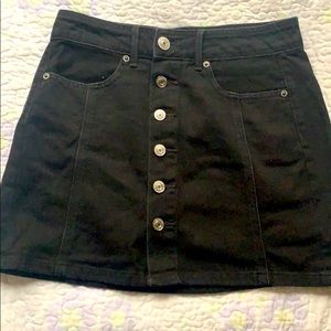 American Eagle black jean skirt
